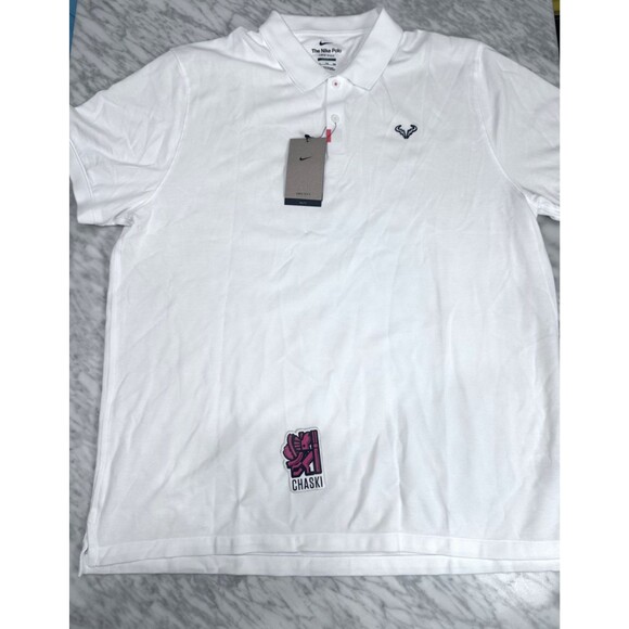 Nike The Nike Polo Rafa Slim Fit Shirt White DD8532-100 Dri-Fit Nadal Men's XXL - Picture 1 of 14